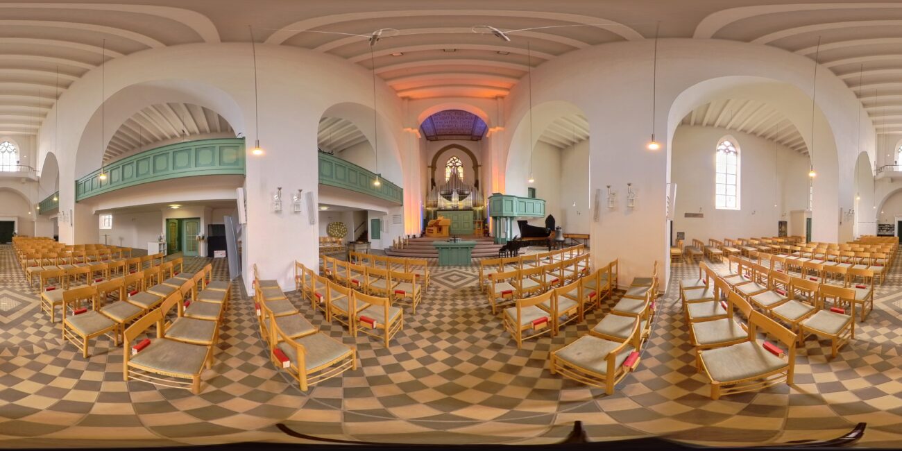 360-Grad-Ansicht des Innenraums der Martini-Kirche in Siegen